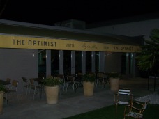 The Optimist has indoor and outdoor seating.